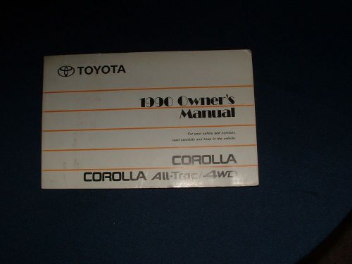 1990 toyota corolla owner&#039;s manual original