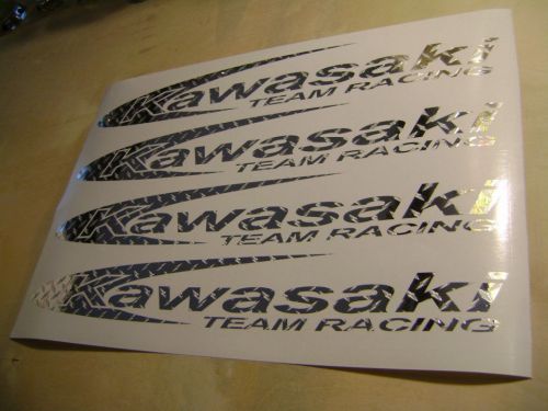 4 - 16 x 2.25 mini diamond plate kawasaki racing decals sticker quad atv bike