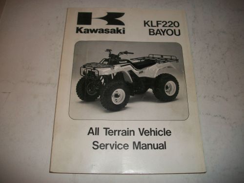 1988-1997 kawasaki klf220 atv  official factory shop service  manual clean more