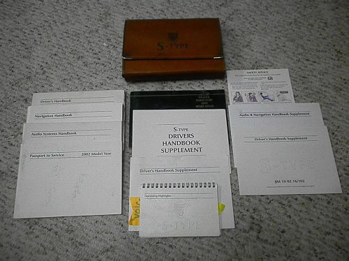 Jaguar s-type sedan 02 2002 owner&#039;s manual set with case - free shipping !!