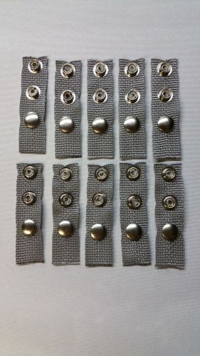(10) 1" or 2" gray boat cover / canvas extension / extender snaps