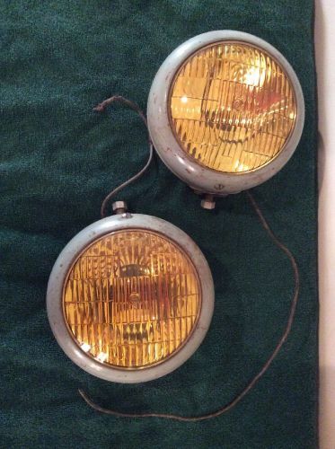 Vintage amber fog light rat rod light kd-890 set pair