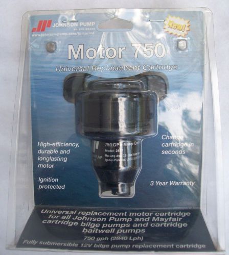 Johnson pump motor 750 universal replacement cartridge 750 gph (2840 lph) 12v dc