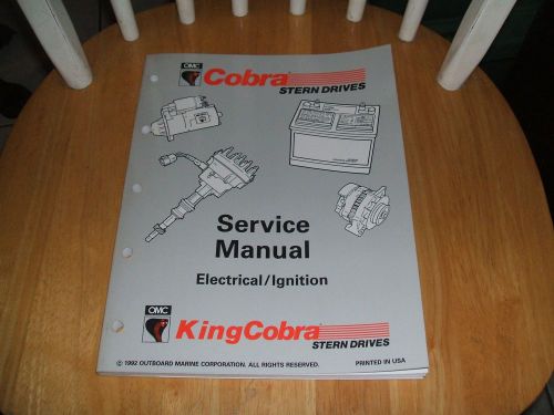 Omc cobra, "jv" electrical/ignition service manual, 508292