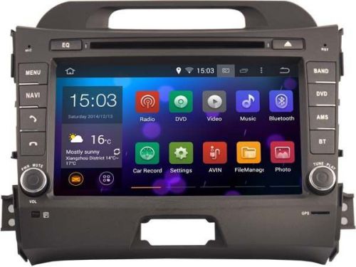 Quad core android 4.4 car dvd gps 8" for kia sportage 2010-2012 car stereo wifi