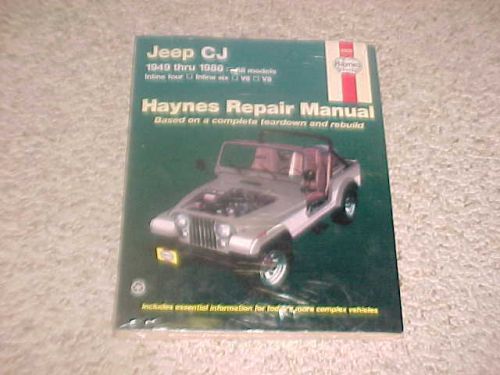Haynes repair manual jeep cj 1949-1986 new in plastic