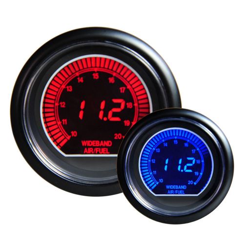12v 2.5&#034;60mm digital color analog lcd air/fuel ratio monitor racing gauge new