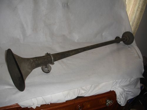 Vintage grover air horn over 36&#034; long with two original brackets