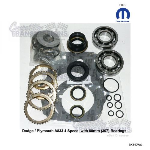 Purchase Dodge Plymouth 6174 NP A833 Rebuild Kit Car 4 Speed Transmission BK340WS 80mm in