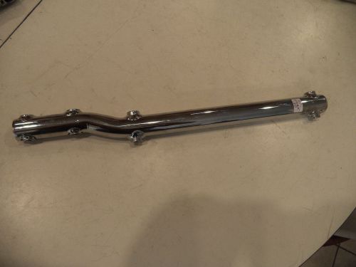 Chrome exhaust muffler support bracket, harley shovelhead