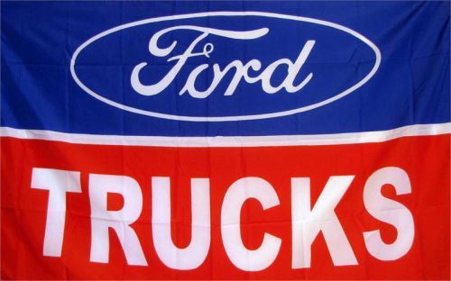 Premium polyester ford trucks 3&#039; x 5&#039; dealer flag banner