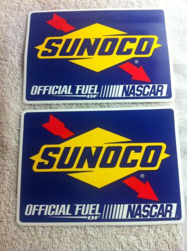 Lot 4 sunoco racing stickers decals approx 6 1/2 x 4 1/2 hotrod garage nascar
