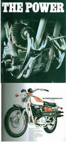1971 bsa motorcycle all model 16 page brochure