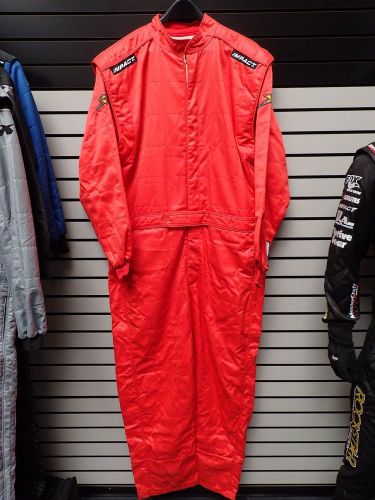 New impact team one driving suit xxxl red sfi 3.2a/5 21000807 made in the usa