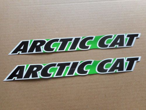 Arctic cat snowmobile sticker set 1 1/2" x 12 1/4" black &amp; green