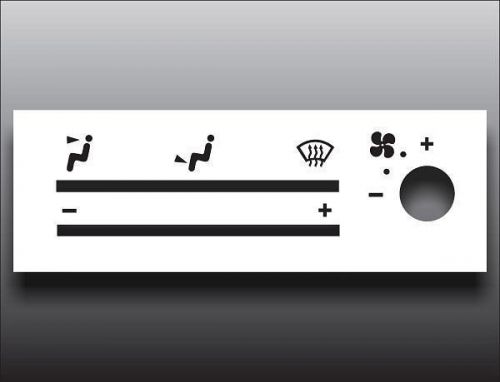 1992-1994 chevrolet truck non-tach white heater control switch overlay hvac