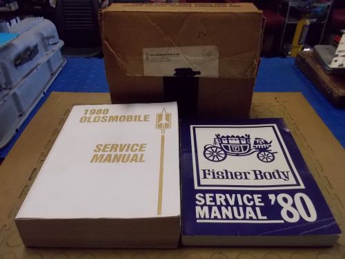 1980 oldsmobile service manual &amp; fisher body manual with original box