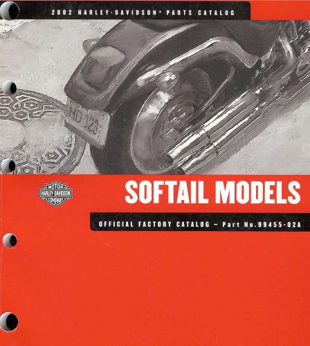 2002 harley-davidson softail parts catalog manual -new sealed-flstf fxstd fxsts