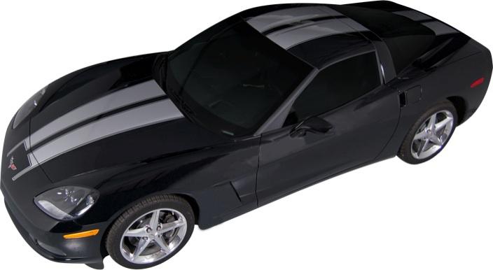 05 - 13 chevrolet corvette dual pin line rally stripe ( vinyl graphics )
