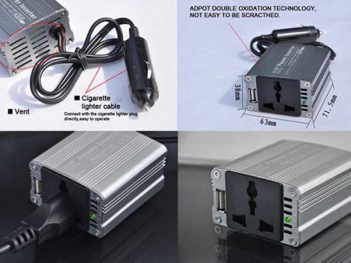 Dc 12v to ac 220v car truck boat vehicle 100w usb power inverter/charger/adapter