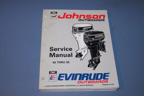 Omc johnson evinrude outboards "et" 40 thru 55 service manual 508283