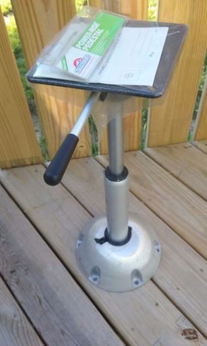Boat seat pedestal base springfield power rise swivels 360 new boating seating