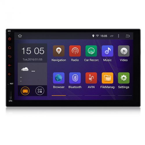 7&#034; quad-core obd2 android 4.4.4 car player radio stereo gps wifi 1024*600 no dvd