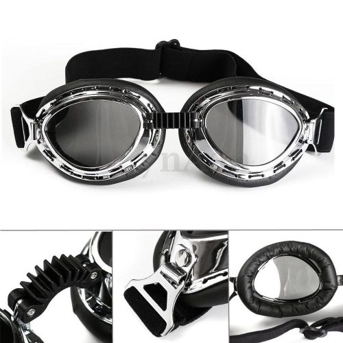 Retro vintage goggles eye wear glasses for motorcycle bike riding aviator pilot