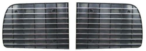 New black &amp; chrome headlight door set (rh &amp; lh included) 1968 camaro rs