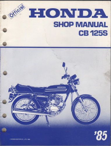 1985 honda motorcycle cb 125s shop/service manual (117)