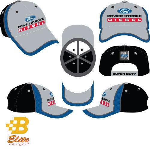 Ford power stroke diesel new design racing style hat nr gear headz products