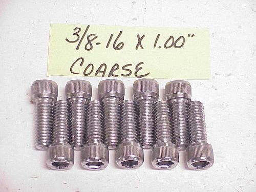 10 new coarse thread allen socket head bolts 3/8-16 x 1" nascar nhra