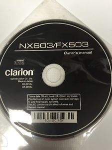 Clarion nx603 fx503 owners manual disc 2013 new