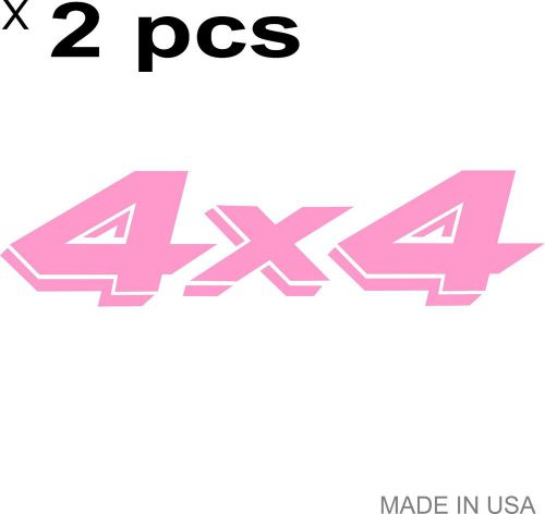 Pink -  4x4  stickers vinyl off road truck suv atv utv 4wd awd wrc rally x 2