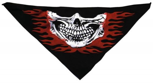 Motorcycle face masks (see details) skull jaw &amp; red flames on black, made in usa