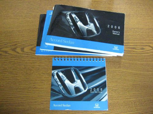 2006 honda accord sedan genuine oem owners manual