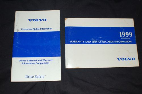 1999 volvo owners manual supplement and warranty information