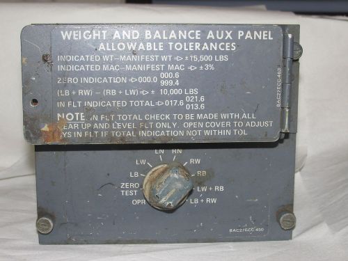 Z080 727 weight and balance aux panel