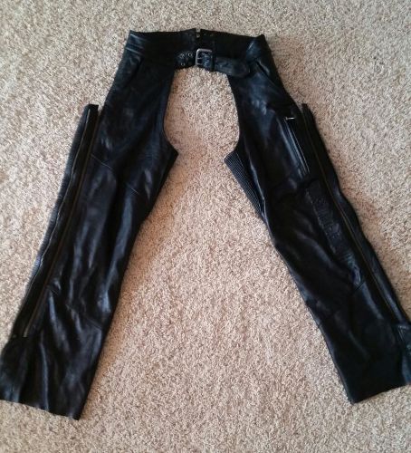 Harley davidson men&#039;s deluxe leather chaps medium 98091-06vm