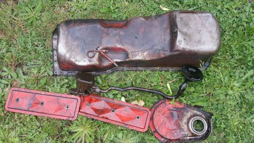 Chevy 230,250 oil pan/pickup /gear cover/dipstick /side covers