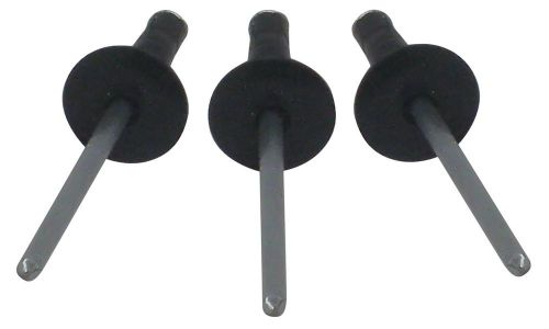 Multi grip 1/8&#034; black large head rivets pop rivet 50ct racing fasteners imca ump