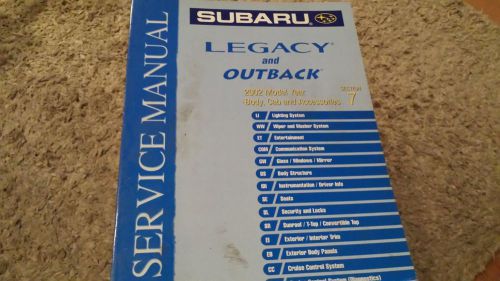 2002 subaru legacy and outback body, cab sec 7 service manual