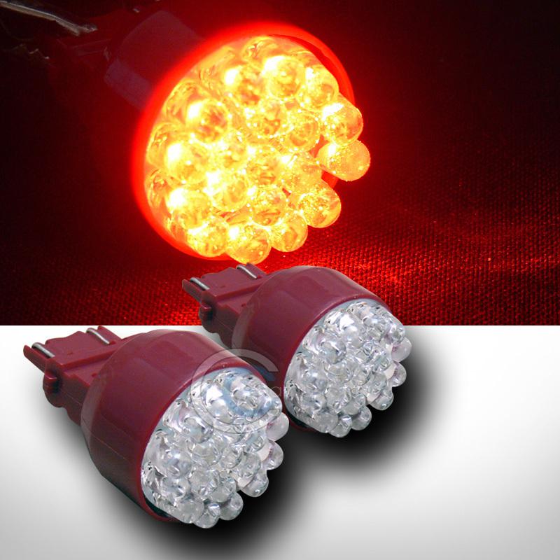 2pc 3157 super red 19 led front turn signal lamp light bulb dc 12v pair aa13