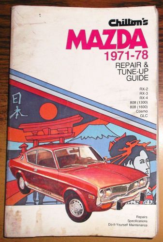 1971-1978 mazda chilton&#039;s service shop repair tune up guide manual #5746