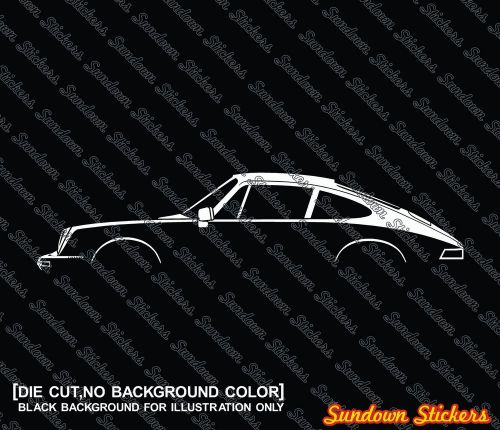 2x car silhouette stickers - for porsche 911 carrera ( 930 )