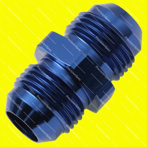An10 to 10an jic straight male flare union fitting adapter blue w/ 1yr warranty