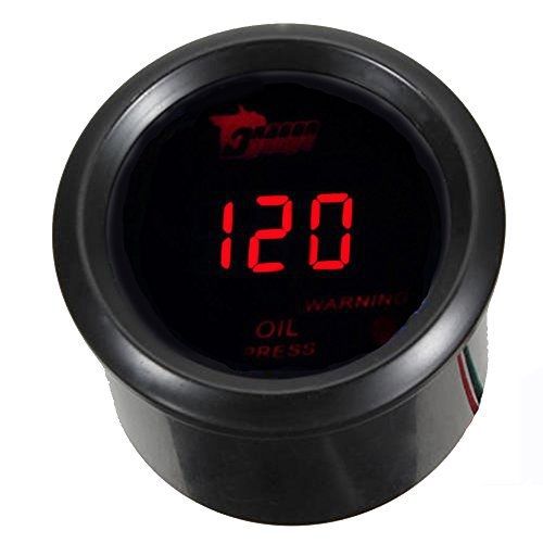 E support™ car 2&#034; 52mm digital oil press pressure gauge red led