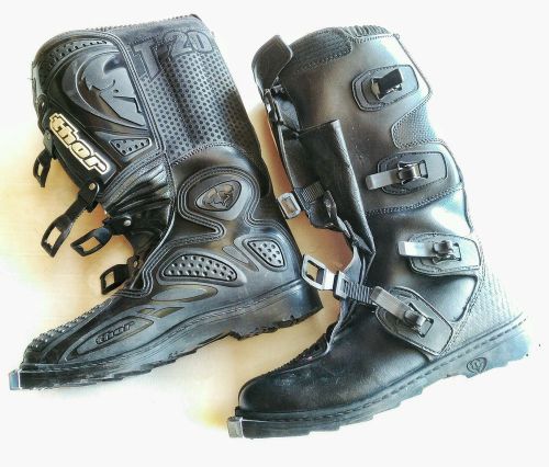 Thor racing t-20 riding boots size 8 motocross dirt bike atv quad