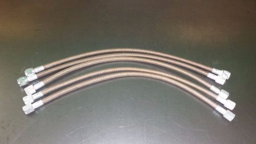 New lot of (5) lefthander stainless steel braided -4an brake lines 120-16 16"