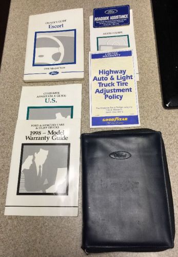 98 1998 ford escort owners manual guide book zippered jacket case